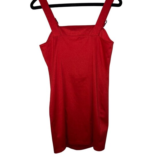 No Boundaries Misses/ Juniors Red Dress Buckle Straps Large 11-13 - Picture 2 of 3
